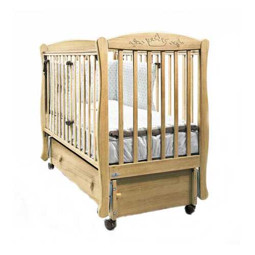 Кровать Fiorellino Crown (Фиореллино Краун) маятник продольный на колесах 120*60 natur в Лером