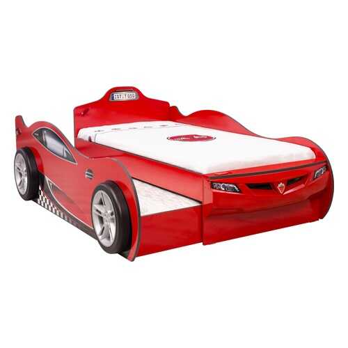Кровать-машина Cilek Carbed Coupe выдвижнаякрасная 90х190/90х180 в Лером