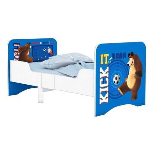 Кровать Polini Kids Fun 3200 детская раздвижная Маша и Медведь синий в Лером