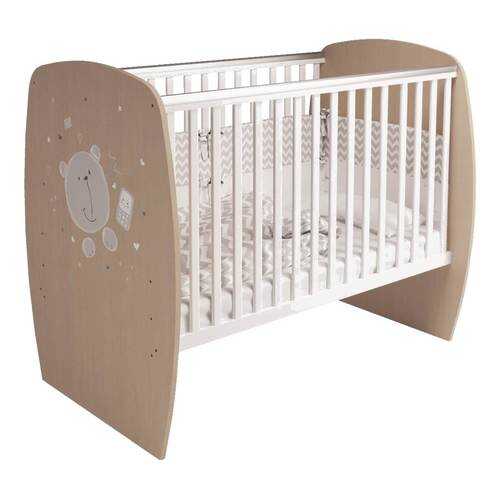 Кроватка детская Polini Kids French 700 Teddy белый Дуб пастельный в Лером
