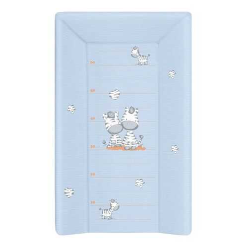 Матрас пеленальный Ceba Baby Zebra blue мягкий с изголовьем, 70 см в Лером