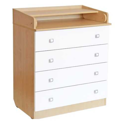 Пеленальный комод Polini kids Simple 1580 натуральный/белый в Лером