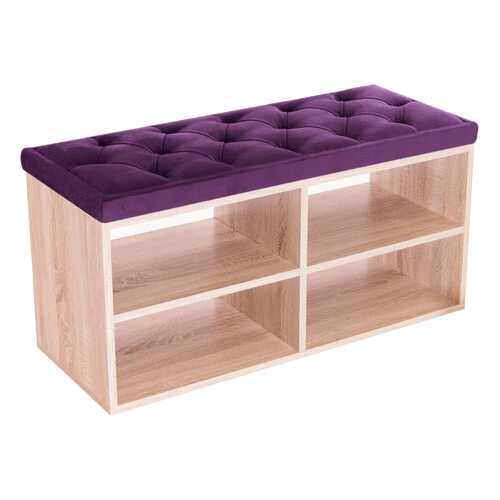 Обувница Милана Обувница HD 950*450*450 Bella 14 Фиолетовый, Дуб сонома в Лером