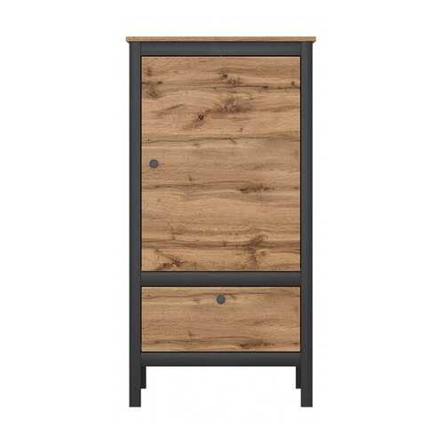 Тумба прикроватная приставная BlackRedWhite Лофт REG1D1S/60 62x38,5x120,5 см, дуб вотан в Лером