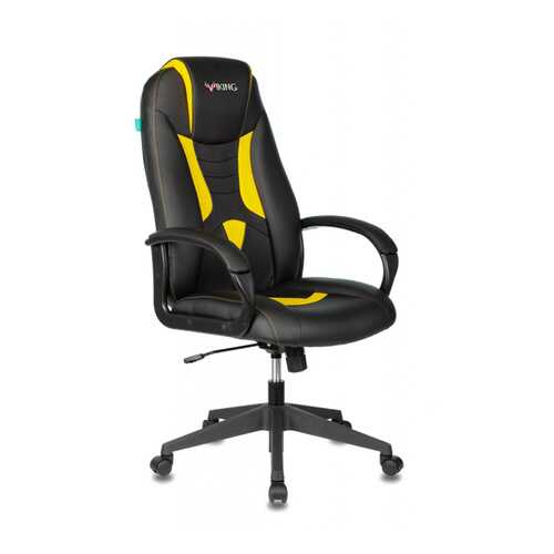 Кресло игровое Бюрократ VIKING-8N/BL-YELL черный/желтый искусственная кожа в Лером