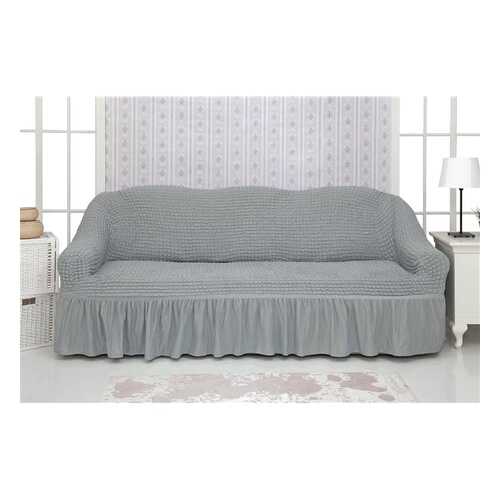 Чехол на трехместный диван с оборкой CONCORDIA Triple sofa, серый в Лером