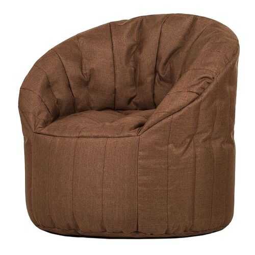 Кресло бескаркасное Папа Пуф Club Chair Chocolate, размер XL, рогожка, коричневый в Лером