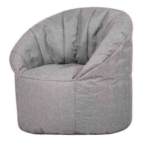 Кресло бескаркасное Папа Пуф Club Chair Grey, размер XL, рогожка, серый в Лером