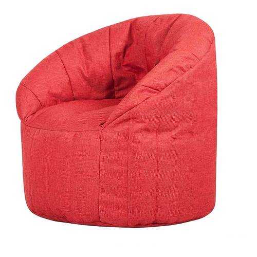 Кресло бескаркасное Папа Пуф Club Chair Red, размер XL, рогожка, красный в Лером
