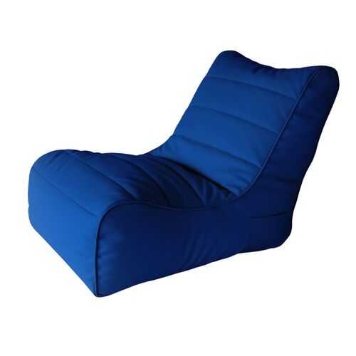 Кресло бескаркасное Папа Пуф Soft Lounger Blue, размер XL, экокожа, синий в Лером