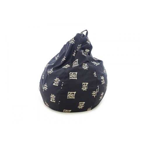 Кресло-мешок DreamBag Черный дракон II, размер XL, жаккард, черный с белым рисунком в Лером