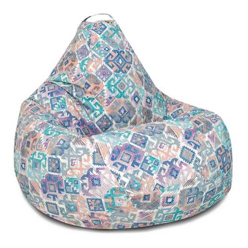 Кресло-мешок DreamBag Ясмин, размер XL, жаккард, бежевый; голубой; синий в Лером