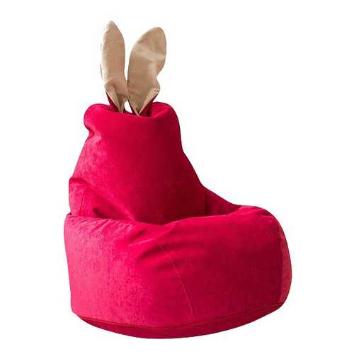 Кресло-мешок DreamBag Зайчик, размер S, велюр, малиновый в Лером