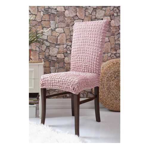 Чехлы на стулья без оборки Venera Chair, розовый, комплект 6 штук в Лером