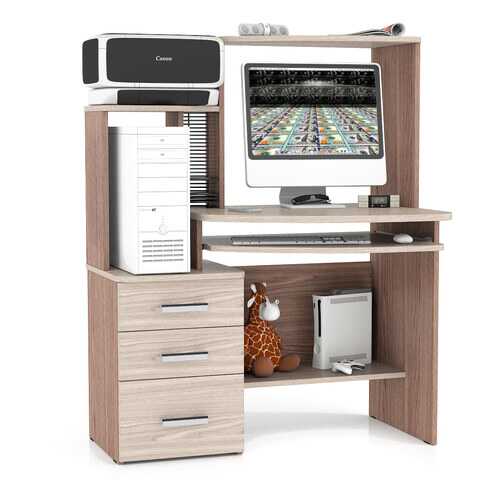 Компьютерный стол Мебельный Двор СК-3 105x65x135, ясень шимо светлый/ясень шимо тёмный в Лером