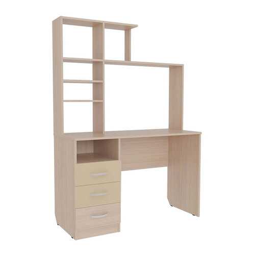 Компьютерный стол в комплекте Mebelson SK02P2.3 + PK02S2.3 120x60x162, дуб млечный/крем в Лером