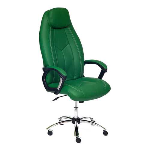 Кресло руководителя TetChair Boss, зеленый/хром в Лером