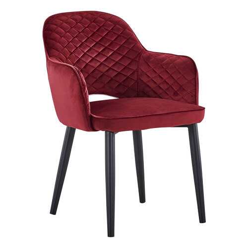 Стул STOOL GROUP Венера диамант MC16-2YS LEGS BLACK HLR-38 бордовый ромб, черный матовый в Лером